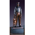 American Hero Fireman with Child, 4.5"Wx11.5"H